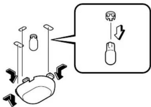 Diagram showing a bathroom sink with directional arrows and a magnified view of the sink's internal structure.