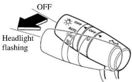 OFF Headlight flashing