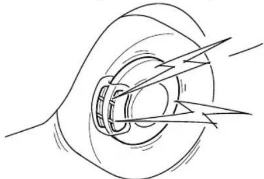 MAZDA 3 Hatchback (2018) - ▼ Brake Pad Wear Indicator - 1