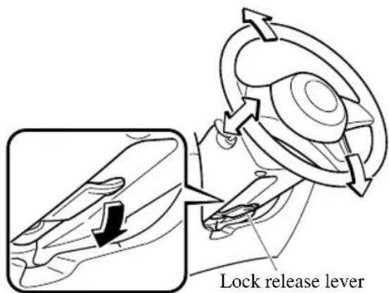 Lock release lever