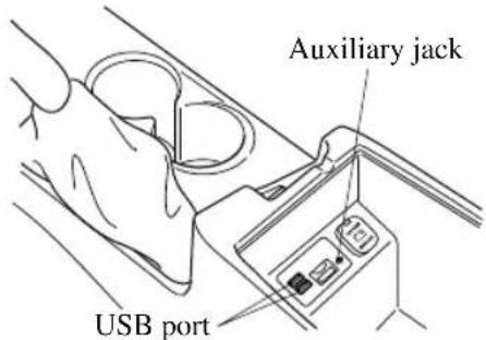 Auxiliary jack USB port