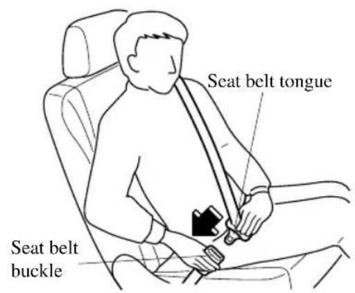 Seat belt tongue Seat belt buckle
