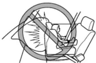 MAZDA 3 Hatchback (2018) - Never use a rear-facing child-restraint system in the front seat with an air bag that could deploy: - 1