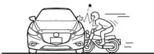 MAZDA 3 Hatchback (2018) - Limitations to side collision detection: - 2