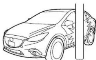 MAZDA 3 Hatchback (2018) - Limitations to side collision detection: - 1