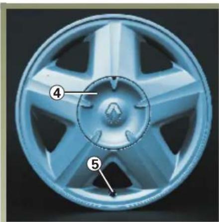 RENAULT Megane (2001) - Ozdobný kryt kola s krytými šrouby - 2