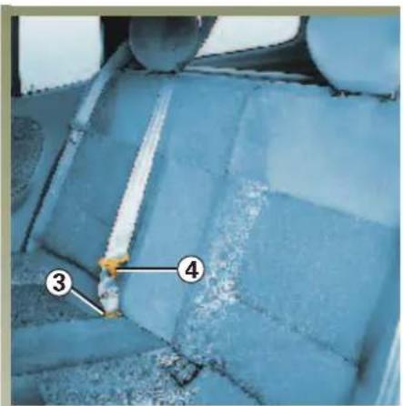 RENAULT Megane (2001) - BEZPEČNOSTNÍ PÁSY NA ZADNÍCH SEDADLECH - PROVEDENÍ BREAK - 2