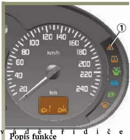 1 100 120 140 160 km/h 80 180 60 200 40 220 20 km 240 v á d ě t ř i d i č e Popis funkce