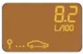 RENAULT Megane (2001) - Význam některých hodnot na displeji po stisknutí tlačítka Top Start - 7