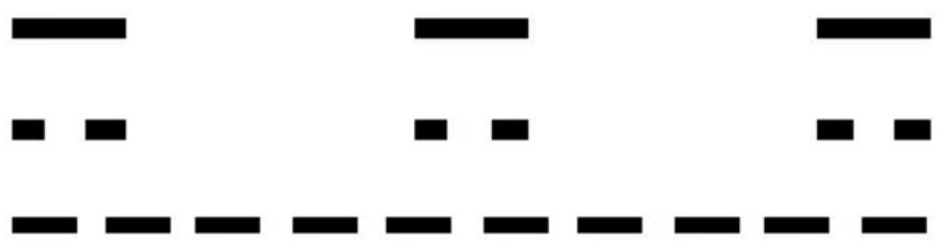 Image containing only pixelated, black rectangular shapes on white background with no discernible text or symbols
