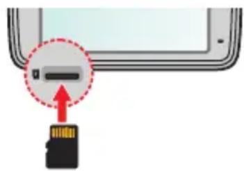 Diagram showing a USB flash drive inserted into a smartphone, with a red arrow indicating the flash symbol.