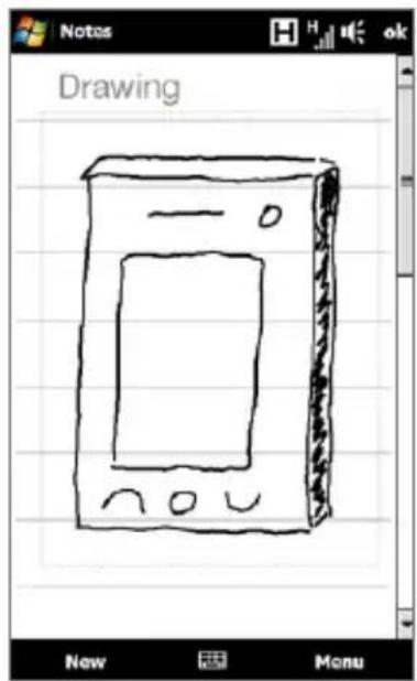 HTC Touch HD - To draw in a note - 1