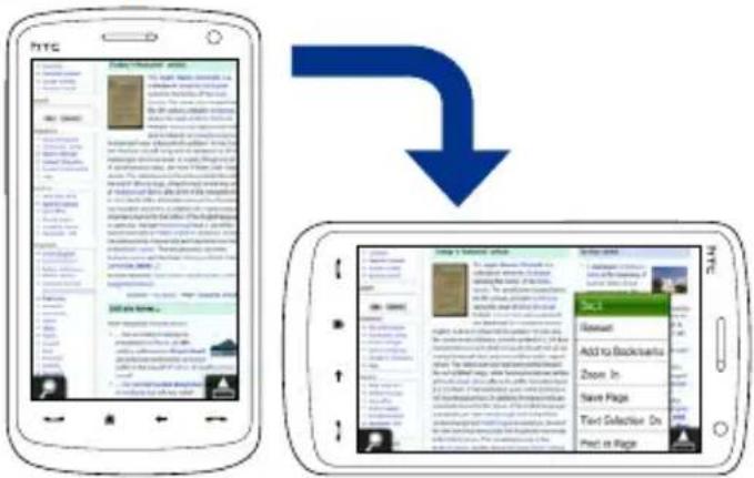 Screenshot of a mobile app interface showing two views: one displaying a menu with 'Add to Blackouts' and another showing a 'Add to Blackouts' dialog with options like Zoom, Save Pages, and Print.