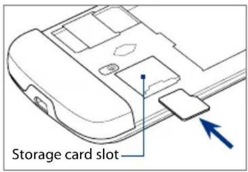 Storage card slot
