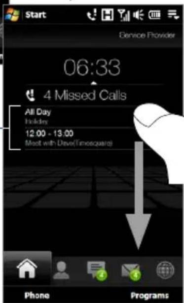 06:33 4 Missed Calls All Day Holiday 12.00 - 13.00 Meet with Devo(Time Square) Phone Programs