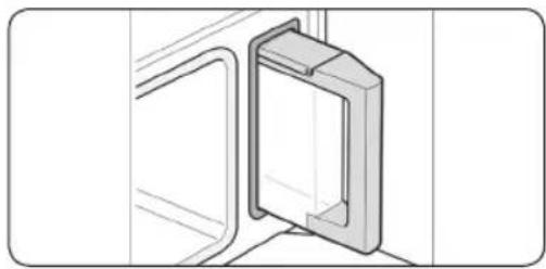 Pure technical line drawing of a door-like structure without any text, numbers, or symbols