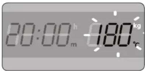 80:00 h m 180 kg °C
