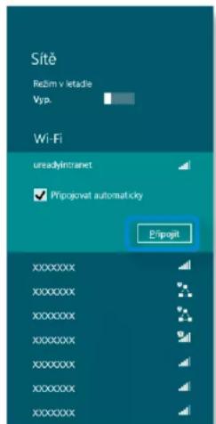Sítě Režim v letadie Vyp. Wi-Fi ureadylmtranet ✓ Pripogovat automaticky Pripogit xxxxxxxxx xxxxxxxxx xxxxxxxxx xxxxxxxxx xxxxxxxxx xxxxxxxxx xxxxxxxxx xxxxxxxxx
