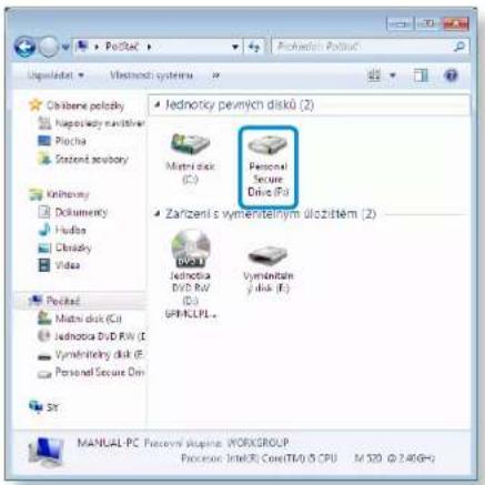 Podisk Vlastnicti systemu Chiblené peckby Naportady navitstie Plocha Szerlend novoby Kleihovny Dokumenty Audio Chinady Video Podisk Miatni disk (C:) Jednotka DVD RW (E:) Vyměnitříčky disk (E:) Personal Secure Din SY Jednotky pevnych disk0 (2) Miatni disk (C:) Personal Secure Drive (F4) Zarizení s výmenetelným úclzítém (2) Jednotka DVD RW (E:) Vyměnitříčky d Disk (E:) GPHCLPL. MANUAL-PC Procevní stipine WORKGROUP Procevní Intel(R) Core(ITM) 6 CPU M SDN @ 2.4GHz