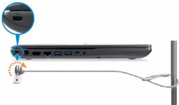 SAMSUNG NP700Z5AH - Používání bezpečnostního slotu - 1