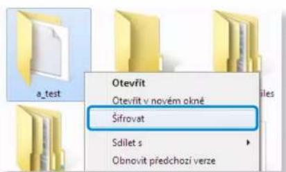 Otevřit Otevřit v novém okné Šifrovat Sdilet s Obnovit predchozi verze