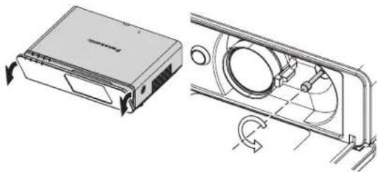 PANASONIC PT-F300E - ■ Nastavení páčky pro posun objektivu - 1