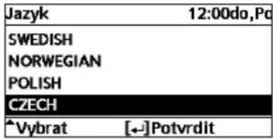 Jazyk 12:00do,Po SWEDISH NORWEGIAN POLISH CZECH ^Vybrat [←]Potvrdit