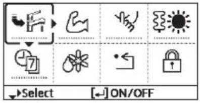 Select [←] ON/OFF
