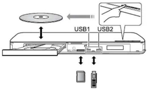 PANASONIC DMP-BDT363 - Vložení nebo vyjmutí média - 1