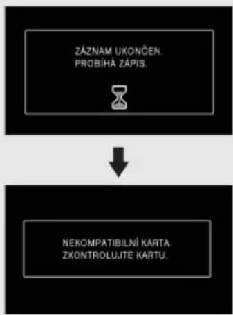 PANASONIC HDC-SD9D - Když dojde k náhlému zastavení filmového záznamu - 1