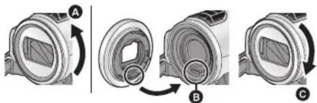 PANASONIC HDC-SD9D - Sluneční clona - 1