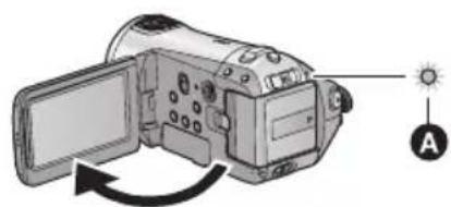 PANASONIC HDC-SD9D - ■ Zapnutí napájení - 1