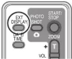 EXT DISPLAY PHOTO SHOT START/ STOP DA-5 TIME ZOOM + T VOL