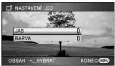NASTAVENÍ LCD JAS 0 BARVA 0 OBSAH - VYBRAT KONEC(MEND)