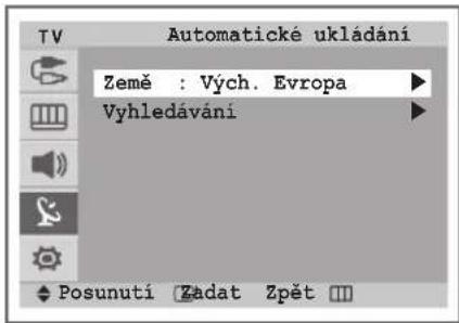 Automatické ukládání Země : Vých. Evropa Vyhledávání Posunutí Zadat Zpět