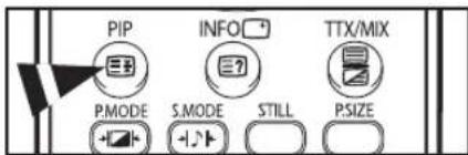 PIP INFO TTX/MIX P.MODE S.MODE STILL P.SIZE