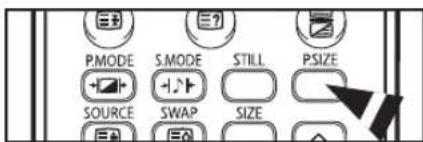 P.MODE S.MODE STILL P.SIZE SOURCE SWAP SIZE