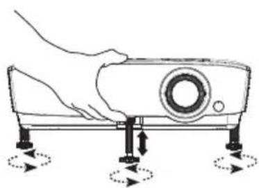 BENQ TW535 - Adjusting the projection angle - 1