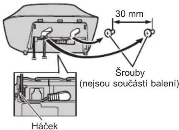 30 mm Šrouby (nejsou součástí balení) Háček