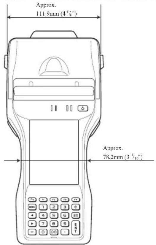 Approx. 111.9mm (4 ³/₈") Approx. 78.2mm (3 ¹/₁₆)