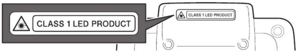 CLASS 1 LED PRODUCT CLASS 1 LED PRODUCT