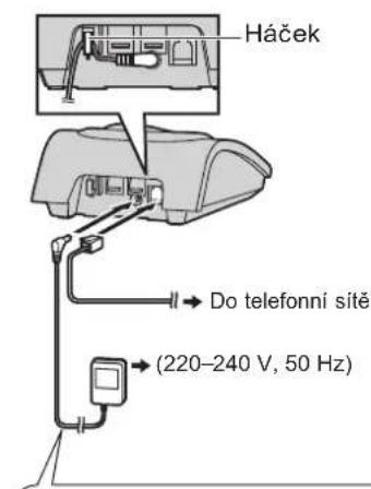 Háček Do telefonní sitě (220-240 V, 50 Hz)