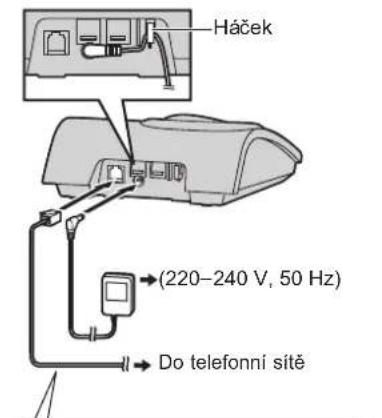 Háček (220-240 V, 50 Hz) Do telefonní sitě