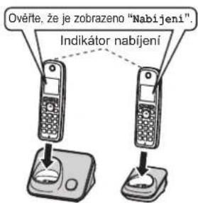 Ověřte, že je zobrazeno "Nabijení". Indikátor nabíjení