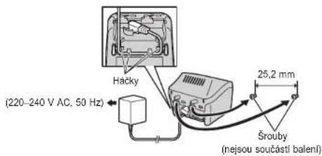 (220-240 V AC, 50 Hz) Hacky 25,2 mm Šrouby (nejsou součásti balení)