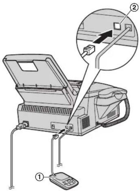 PANASONIC KX-FLM673HX - Připojte záznamník (①). - 1