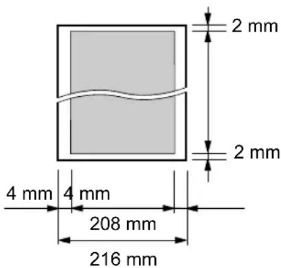 2 mm 2 mm 4 mm 4 mm 208 mm 216 mm