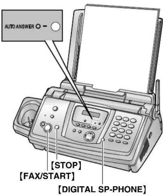 AUTO ANSWER ○ [STOP] [FAX/START] [DIGITAL SP-PHONE]