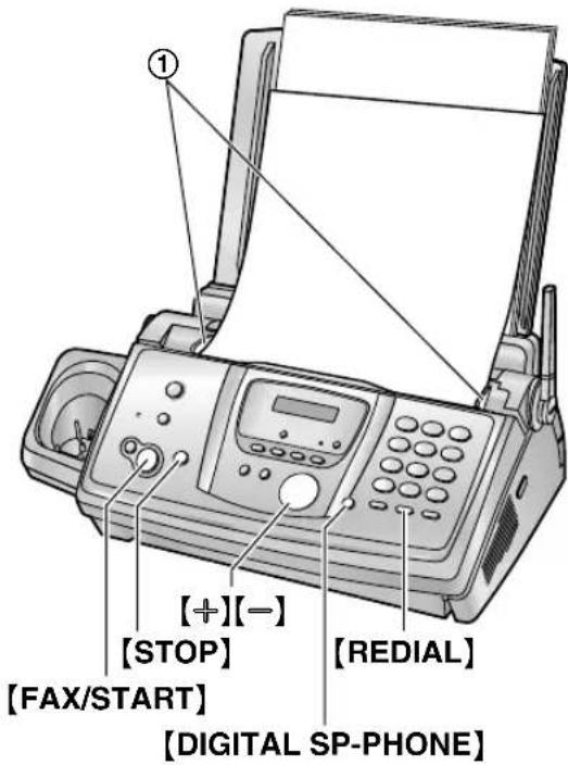 [+](-) [STOP] [FAX/START] [DIGITAL SP-PHONE] [REDIAL]