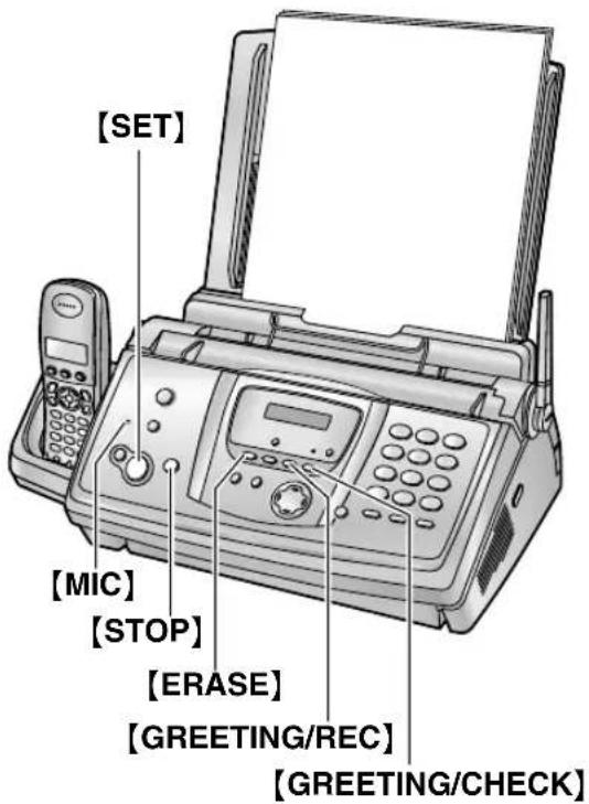 PANASONIC KX-FC238CE - Záznam vlastní uvítací zprávy - 1